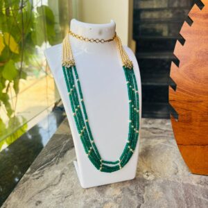 Green Multi-Layer Bead Necklace
