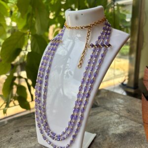 Lavender Crystal Layered Necklace
