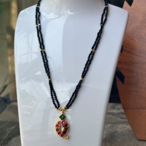 black beaded traditional mangalsutra