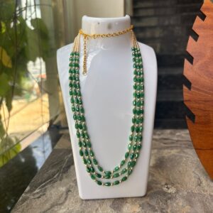 Green Beaded Layered Mala