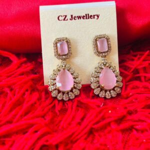Blush pink royale drop earrings