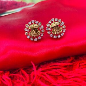 divine lakshmi temple stud earrings