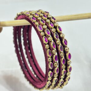 royal ruby silk thread bangles