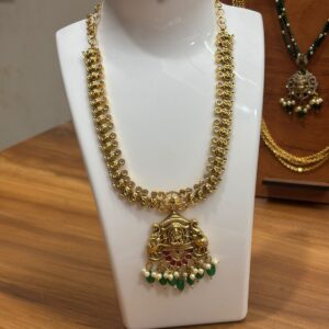 temple lakshmi pendant haram