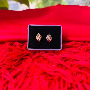crystal wave stud earrings
