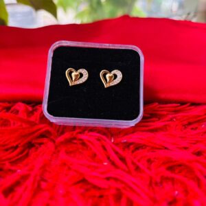 Crystal Heart Stud Earrings