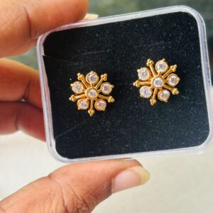 Panchaloham Radiant Floral Stud Earrings
